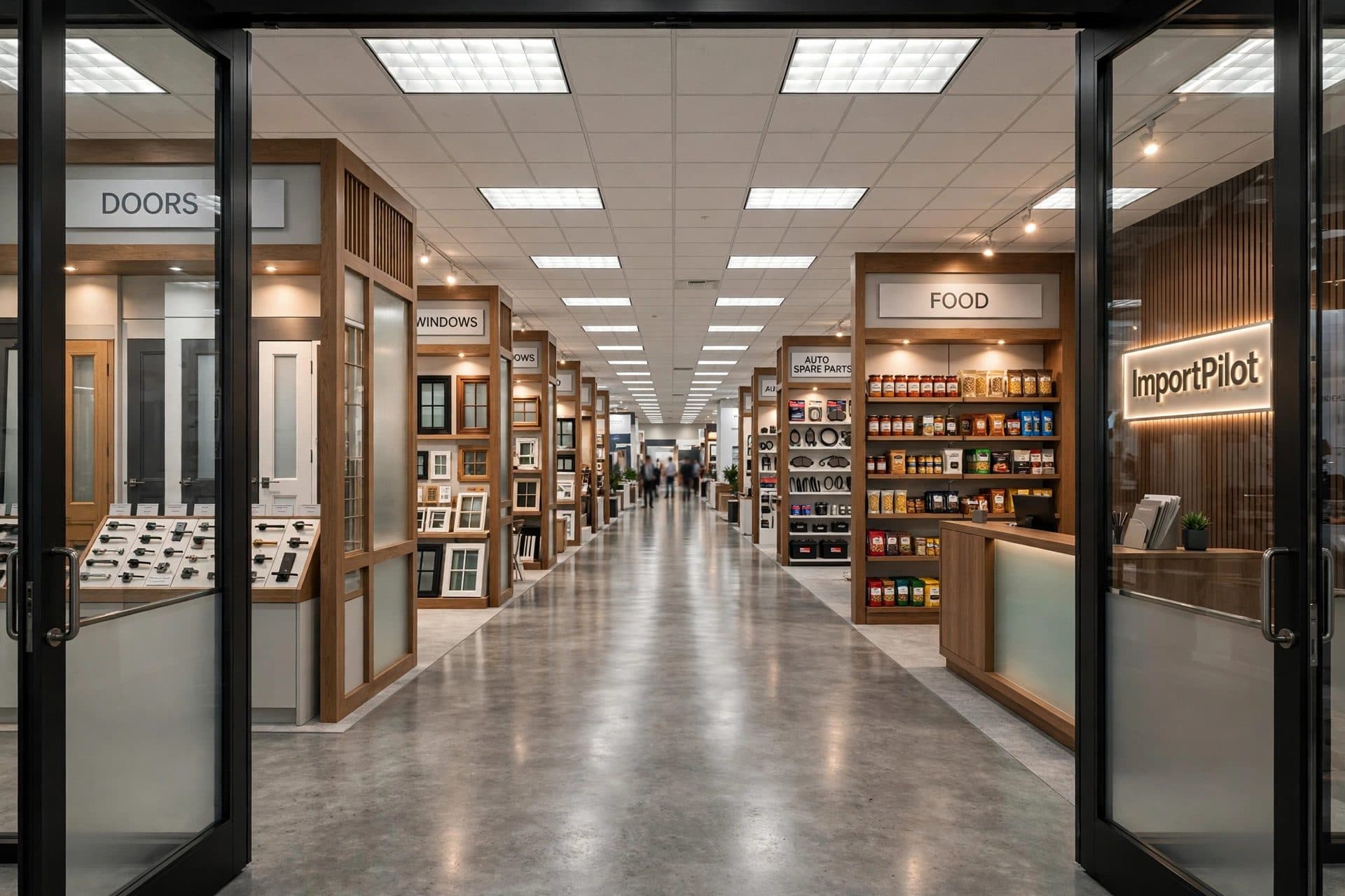 The Display Showroom entrance, seen from the front doors
