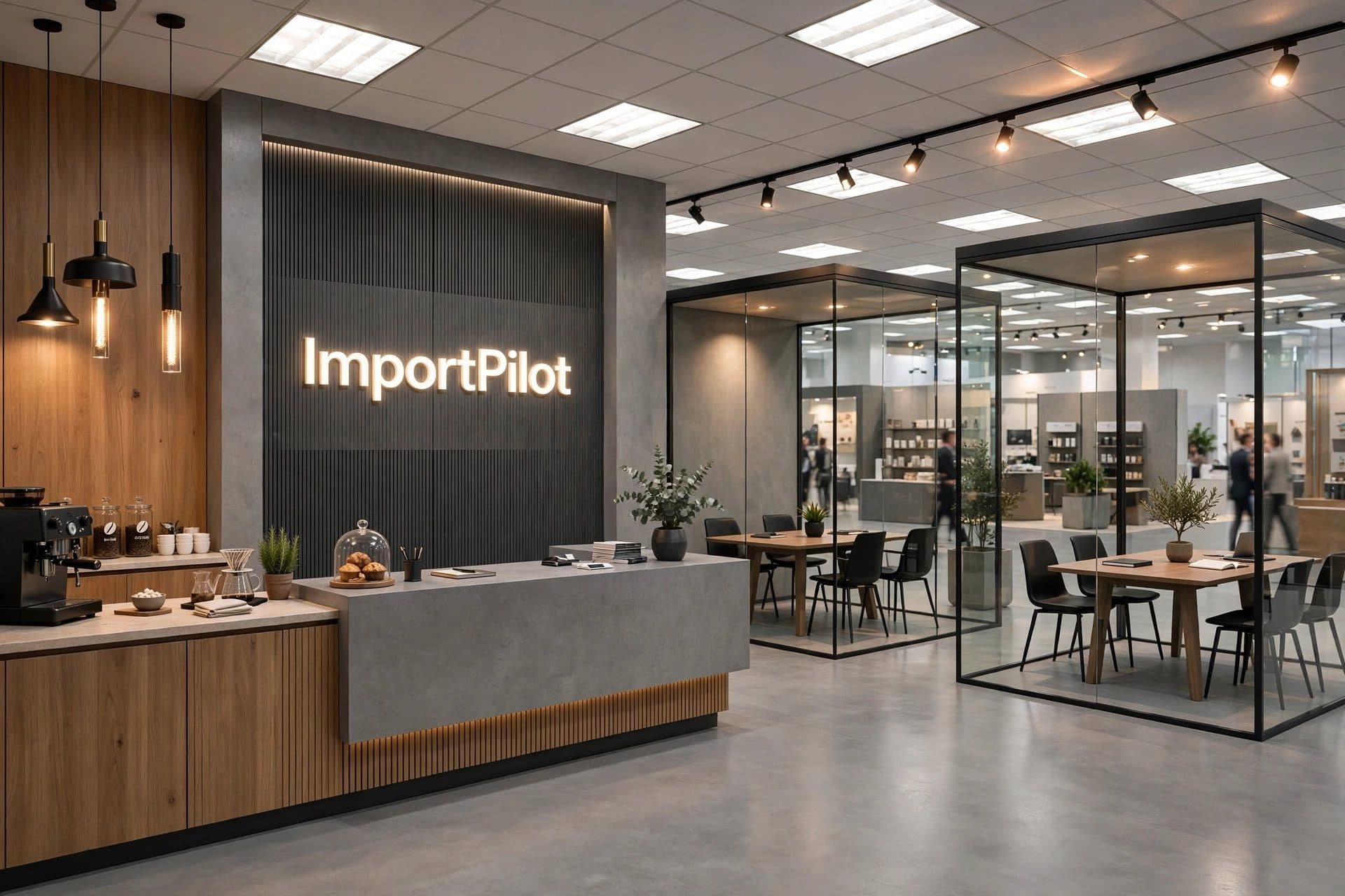 The Display Showroom lobby with its reception desk