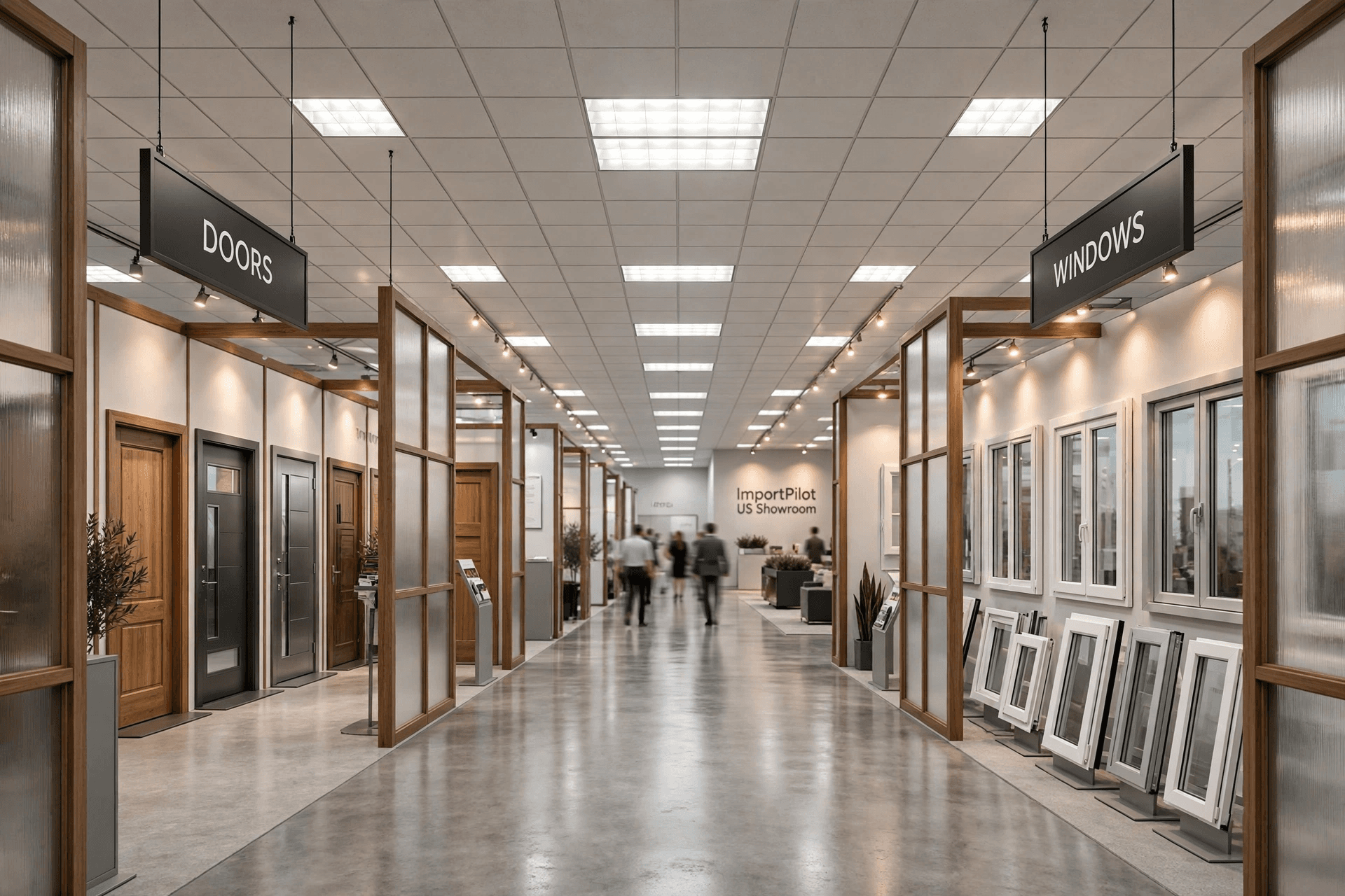 Central corridor of the planned ImportPilot US showroom in Manalapan, New Jersey